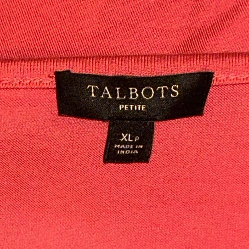 Talbots pink coral embroidered eyelet top shirt woman's size XLP - Picture 6 of 7